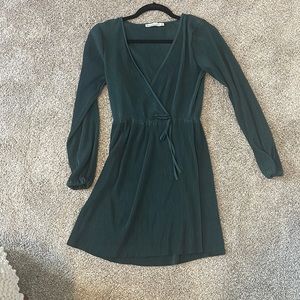Olive green long sleeve dress from Abercrombie